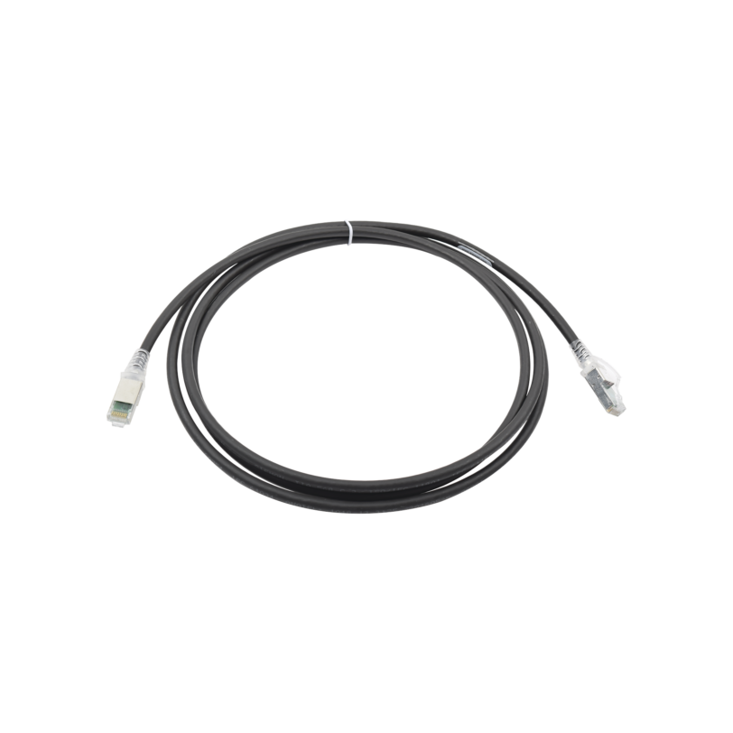 Patch Cord Z-MAX Cat6A S/FTP, CM/LS0H, 7ft, Color Negro, Versión Bulk (Sin Empaque Individual)