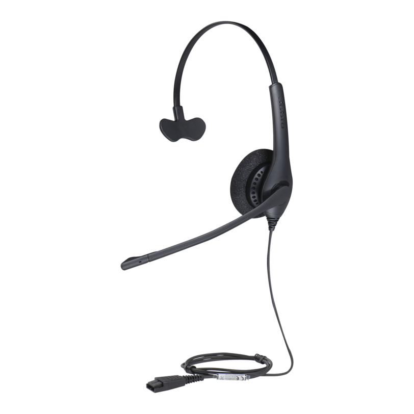 Jabra Biz 1500 Mono, auricular profesional con cancelación de ruido, ligero y cómodo ideal para contact center con conexión QD (1513-0157)
