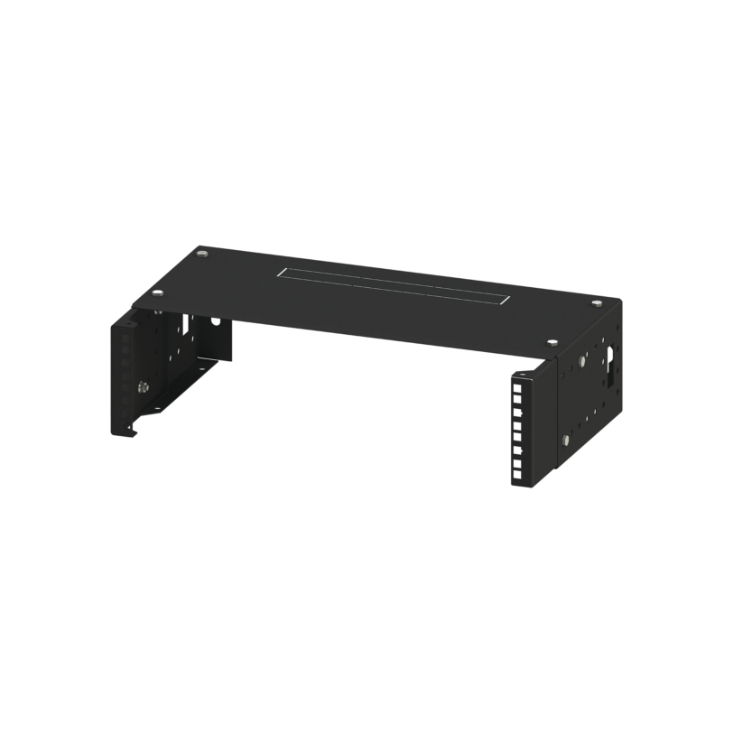 Rack Abierto de 19 Profundidad Ajustable (8 a 12) de 2.5  Unidades con Capacidad de Crecimiento.