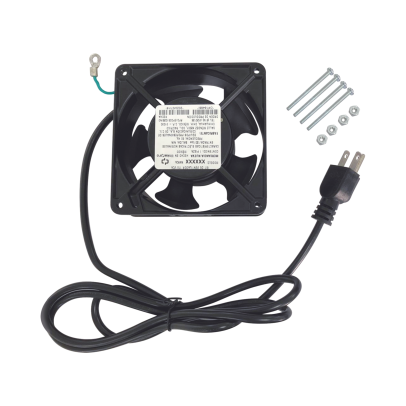 Ventilador 110 Vca de 12 x 12 cm con Cable y Clavija.