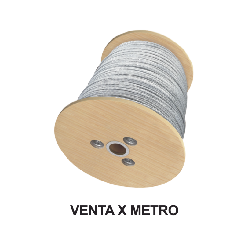 Cable de Retenida de 1/4  de Acero Galvanizado 7 Hilos (Venta por Metro).