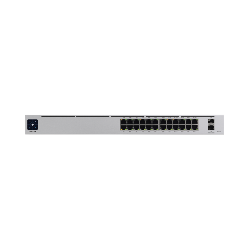 UniFi Switch USW-Pro-24-POE Gen2, Capa 3 de 24 puertos PoE 802.3at/bt + 2 puertos 1/10G SFP+, 400W, pantalla informativa