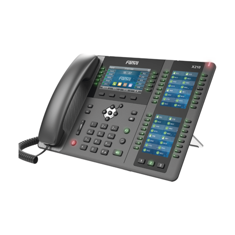 Teléfono empresarial IP hasta 20 lineas SIP, 106 botones DSS, con Bluetooth integrado para diademas, puertos Gigabit, soporta recepción video, PoE