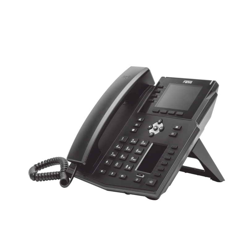 Teléfono IP Empresarial con Estándares Europeos, 16 lineas SIP con pantalla LCD a color, 30 teclas DSS/BLF, puertos Gigabit, IPv6, Opus y conferencia de 3 vías, PoE/DC (incluye fuente).