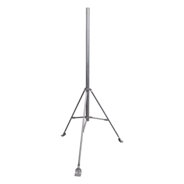 Mástil de 2″ x 1.5 metros con Tripie para Instalación en losa. Acero Galvanizado en Caliente.