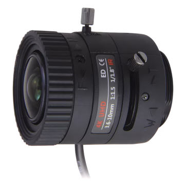 Lente Varifocal 3.6-10 mm / Resolución 4K / Iris Automático / Día/Noche / Formato 1/1.8.