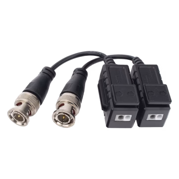 Kit de Transceptores (Baluns) TurboHD Hasta 4K / 5 MP / HD-TVI/HD-CVI/AHD/CVBS / Conector 100% COBRE / Con Cable RF Blindado
