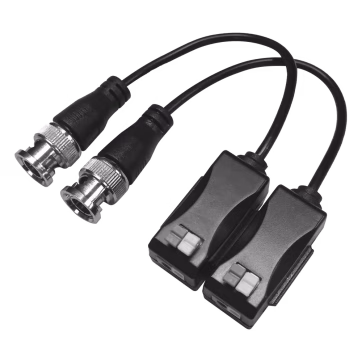 Kit de Transceptores (Balluns) Hasta 200m en 4K , TurboHD HD-TVI/HD-CVI/AHD / Cable RF Blindado