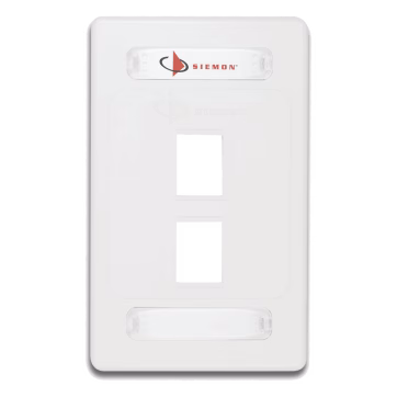 Placa de Pared Modular 10G MAX de 2 Salidas, Color Blanco