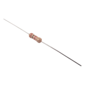 Resistencia de 2 k Ohm 1/2 Watt, 5% Axial, Película de Carbón.