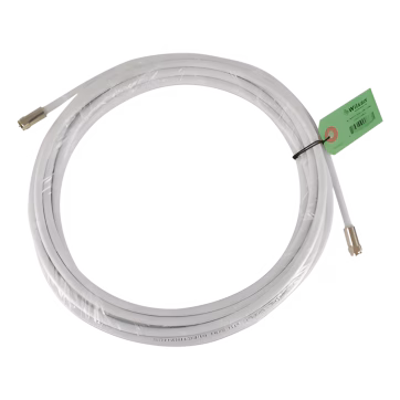 Jumper Coaxial con Cable Tipo RG-6 en Color Blanco de 9.14 Metros de Longitud y Conectores F Macho en Ambos Extremos. 75 Ohm de Impedancia.