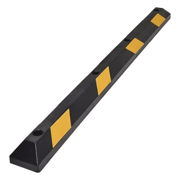 Tope Vehicular P / Estacionamiento / 183cm / Color Negro-Amarillo / 8 Franjas Reflejantes.