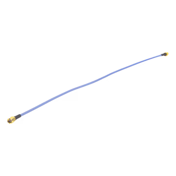 Jumper MikroTik (Flex-guide) de 50 cm, Núcleo de Cobre-Plateado, Conectores SMA-Macho Inversos, Hasta 6 GHz.
