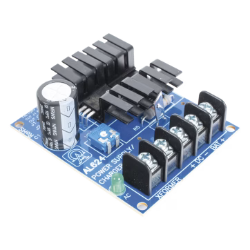 Fuente de Alimentación Lineal Tipo Circuito Impreso para 6, 12, y 24 VCD con Capacidad de Respaldo basado en Baterías.