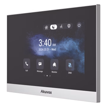 Monitor ANDROID / Soporta APP Android / Pantalla Touch Screen LCD 7″ / WiFi / Punto WIFI / Bluetooth / PoE / SIP / 8 Entradas de Alarma / 1 Salida de Relé / Comunicación con App de Familiares / Administración 100 % en la Nube