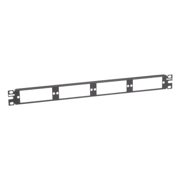 Patch Panel de Fibra Óptica, Para 4 Placas Acopladras FAP o FMP, Color Negro, 1UR
