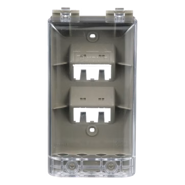 Placa de Pared Vertical, Resistente al Agua con Protección IP56, Acepta 4 Módulos Mini-Com, Color Gris