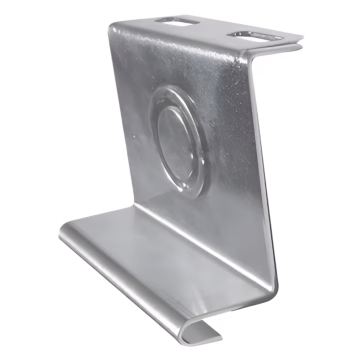 Placa salida a tubo automática con chequeador 1/2 y 3/4 de 66 mm, con acabado Electro Zinc