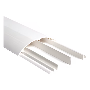 Ducto media caña color blanco de dos vias, de PVC auto extinguible,  90.5 x 19.7 x 1220mm (9400-01250)