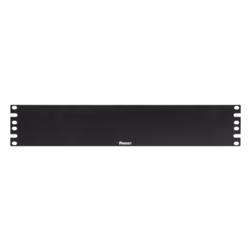 Tapa Ciega Para Rack Estándar de 19in, Plano, de Acero, 2UR, Color Negro