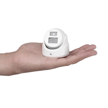 Ultra Mini Turret TURBO 1080p / Gran Angular / Lente 2.8 mm / 20 mts IR EXIR / Exterior IP67 / 4 Tecnologías (TVI / AHD / CVBS) / dWDR