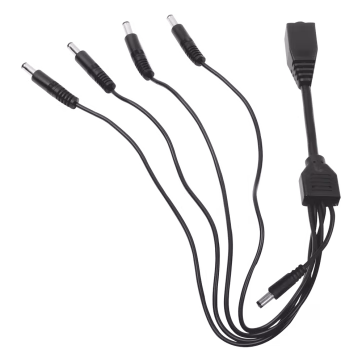 Cable con 5 Vías para Alimentar 4 Cámaras TURBOHD y DVR TURBOHD epcom / HIKVISION