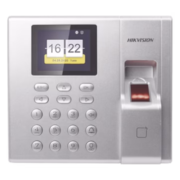 Terminal de Control de Acceso y Asistencia compatible con APP Hik-Connect (P2P) / Lectura de Huella y de Tarjetas EM / Soporta hasta 1000 Huellas / Relevador para Chapa / Software Ivms4200