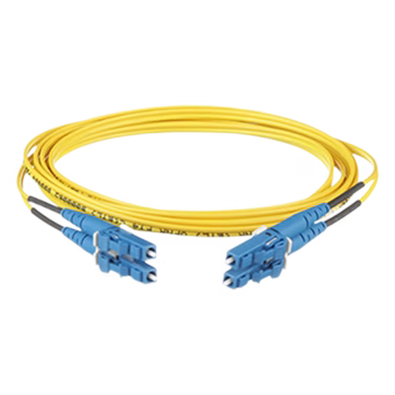 Jumper de Fibra Optica Monomodo 9/125 OS2, LC-LC Duplex, OFNR (Riser), Color Amarillo, 2 Metros