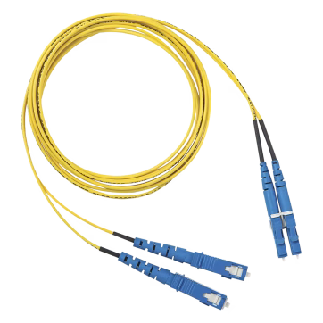 Jumper de Fibra Optica Monomodo 9/125 OS2, LC-SC Duplex, OFNR (Riser), Color Amarillo, 3 Metros