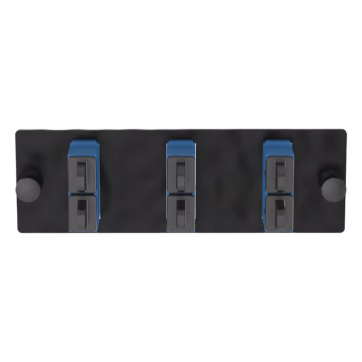 Placa Acopladora de Fibra Optica FAP, Con 3 Conectores SC Duplex (6 Fibras), Para Fibra Monomodo OS1/OS2, Color Azul