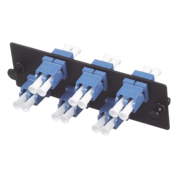 Placa Acopladora de Fibra Optica FAP, Con 6 Conectores LC Duplex (12 Fibras), Para Fibra Monomodo OS1/OS2, Color Azul