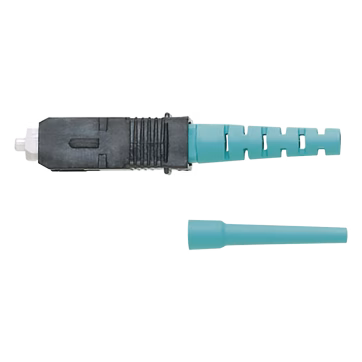 Conector de Fibra Óptica SC Simplex OptiCam, Multimodo 50/125 OM3/OM4, Pre-pulido, Color Aqua