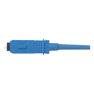 Conector de Fibra Óptica SC Simplex OptiCam, Monomodo 9/125 OS2, Pre-pulido, Color Azul
