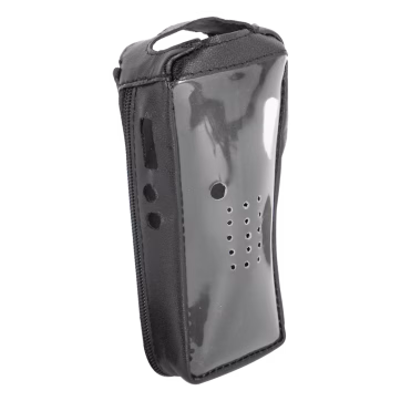 Funda Reforzada de piel con frente transparente para radios TK-2212, TK-2212L, TK-3212 y TK-3212L.