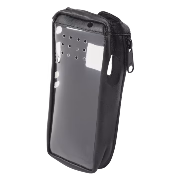 Funda Reforzada de piel, lazo para cinto, ventana plástica y cierre lateral / IC-F3161DS, IC-F4161DS.