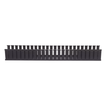 Canaleta Ranurada de PVC sin Tapa, Tipo G, 1 in de Ancho, 2 in de Alto y 1828.8 mm de Largo, Color Negro