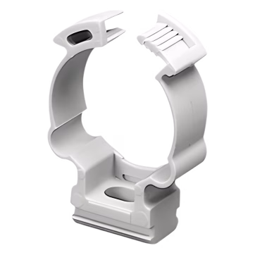 Soporte de collar (Abrazadera), PVC Auto-extinguible, cerrado para tubería de 32 mm