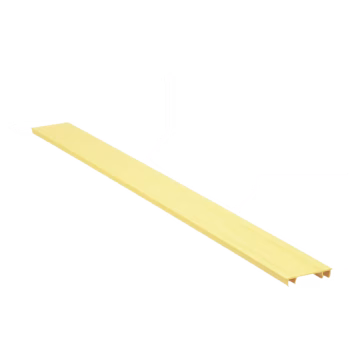 Tapa para Canaleta Ranurada Tipo H, de 2 in de Ancho, 1828.8 mm de Largo, Color Amarilo