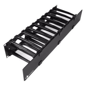 Organizador de Cable Horizontal RouteIT, Sencillo, Para Rack de 19in, 6in de profundidad, 2UR