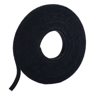 Rollo de Cinta de Contacto, de 15 Pies (4.5m) de Largo, 19.1 mm de Ancho, Color Negro