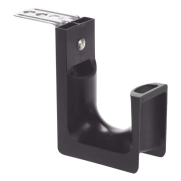 Sujetador tipo J (J-Hook), Con Soporte para Montaje en Techo, Hasta 46 Cables Cat6, Nylon 6.6, Color Negro, 1 pieza