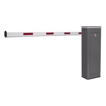 Kit de Barrera Vehicular Izquierda y Brazo de 3 Metros / Finales de Carrera Ajustables por Programación / Movimiento Fluido / Diseño Elegante Color Gris / Con Corona Led Semaforizada
