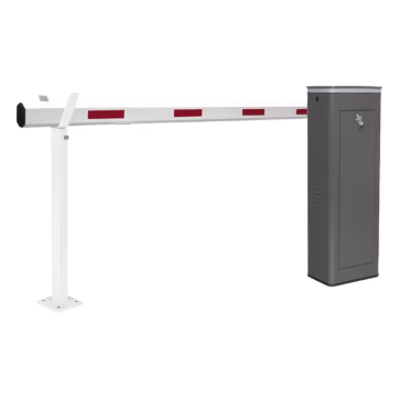 Kit de Barrera Vehicular Izquierda y Brazo Telescópico de Hasta 5.5 m / Finales de Carrera Ajustables por Programación / Movimiento Fluido / Diseño Elegante Color Gris / Con Corona Led Semaforizada