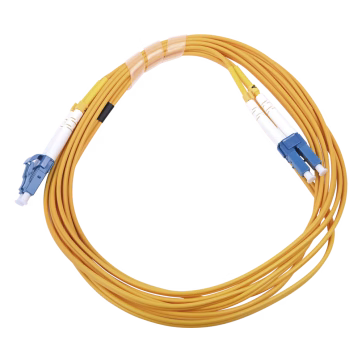 Jumper de Fibra Óptica Monomodo 9/125 LC/UPC-LC/UPC, PVC, 2.0 mm, Dúplex, amarillo, 3 metros
