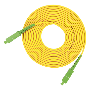Jumper de Fibra Óptica Monomodo SC/APC SC/APC Simplex, color amarillo, 3 metros
