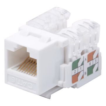 Módulo Jack Keystone Cat6 con terminación 110 (Punchdown) para faceplate – Color Blanco