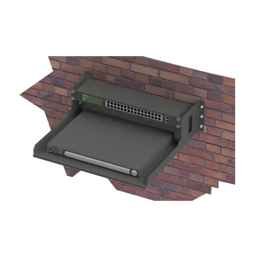 Rack Abierto de 19 para Montaje en Pared de 2U, con Charola de 460 mm de Profundidad.