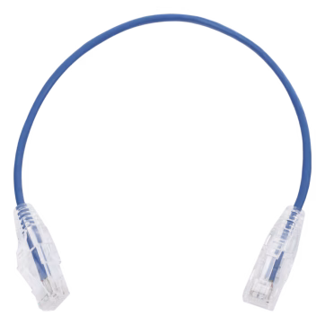 Cable de Parcheo Slim UTP Cat6 – 30 cm Azul Diámetro Reducido (28 AWG)