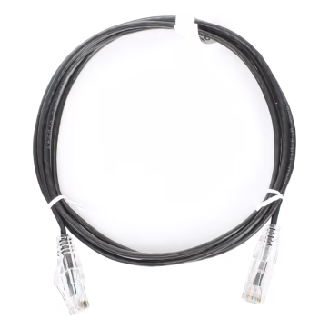 Cable de Parcheo Slim UTP Cat6 – 2 m Negro Diámetro Reducido (28 AWG)