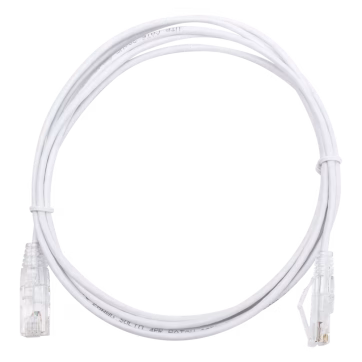 Cable de Parcheo Slim UTP Cat6 – 2 m Blanco Diámetro Reducido (28 AWG)